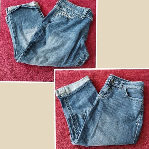 APT 9 Straight Leg   jean Capri P/6 Waist  15.5 In - Picture 1 of 5